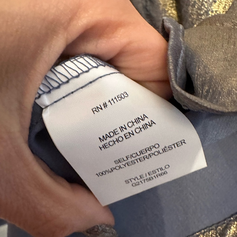 Y2K Vibes Sara Michelle Metallic Button Down Shirt Small - Picture 4 of 7